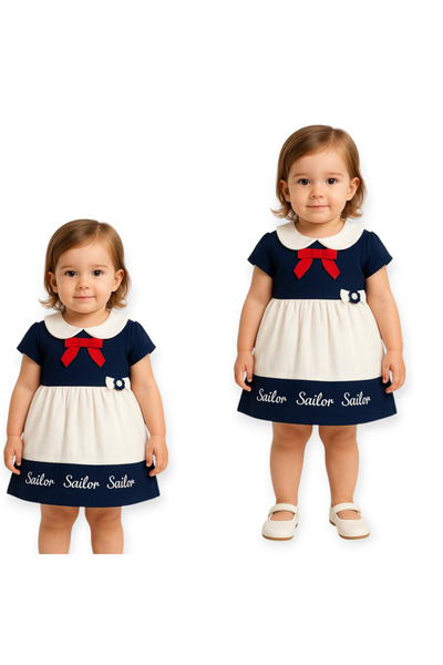 Biberon Çocuk Giyim فستان قطن منسوج من Bebus Sailor 9/24