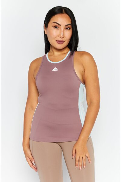 adidas Women Sportswear Fit Sleeveless Training Tank Top, Mauve