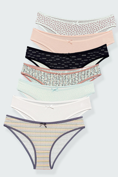 Rubina Secret ™ Kadın Pamuklu Külot 7'li Paket | Breathable Women's Panties From Cotton