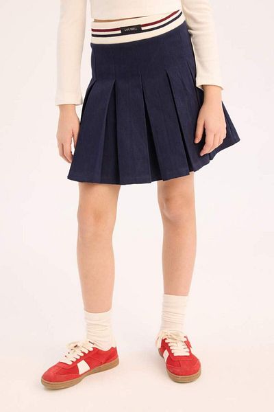 DeFacto New Season Girl's Pleated Gabardine Skirt