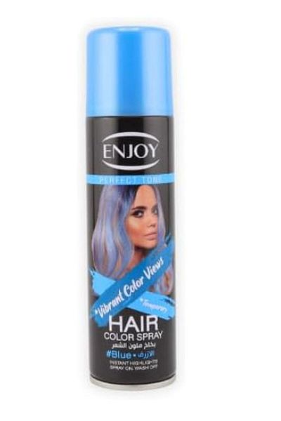 Enjoy Black Hair Color Spray 150ml – Instant, Quick-Dry, Washable, Long-Lasting for All Hair Types