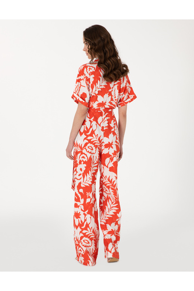 Pierre Cardin Red Woven Jumpsuit 50301184-Vr030