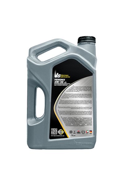 SAMER V8 PRIMEMEX 5W30 C3 Fully Synthetic Motor Oil - API SN Engine Oil with MICRO PROTECTOR - 5L