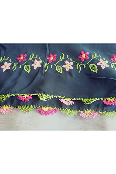 hoaryage Ручна робота, вишивка, голковою вишивкою, молитовний покрив, весільний покрив, креп-тканина, 145x75 см.