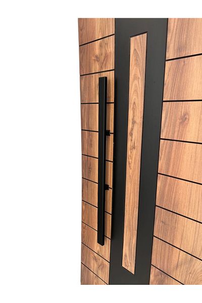 HOMDEP Steel Door Pull Handle Handle Rectangular Model Color Black 80cm