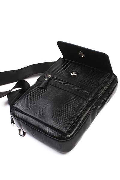 Aka Deri Black Cross Leather Bag 205 10