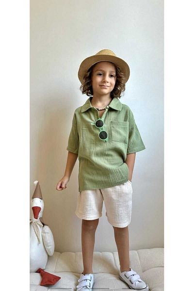WARDA Children's Double Muslin Fabric Set