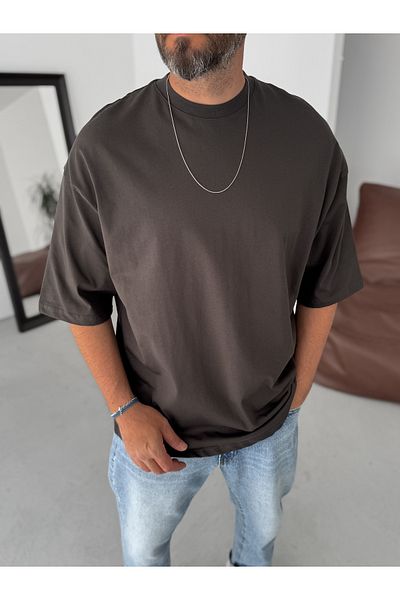 BYBASICMAN Anthracite Basic Oversize T-Shirt Jj-326