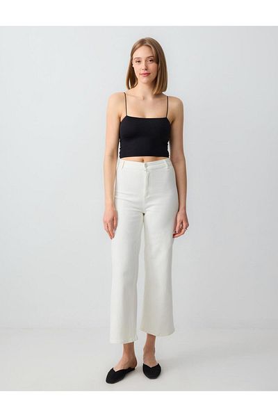 Jimmy Key Black Slim Fit Strappy Open Neck Knitted Bralet