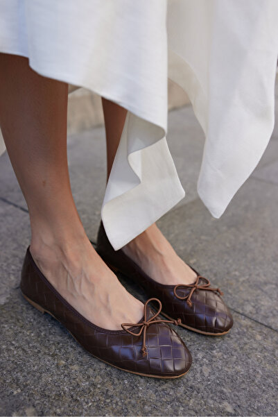 ANGELİNA JONES BALERINI DE FEMEIE FRUTA MARO TRICOTAT MODEL PIELE REALĂ