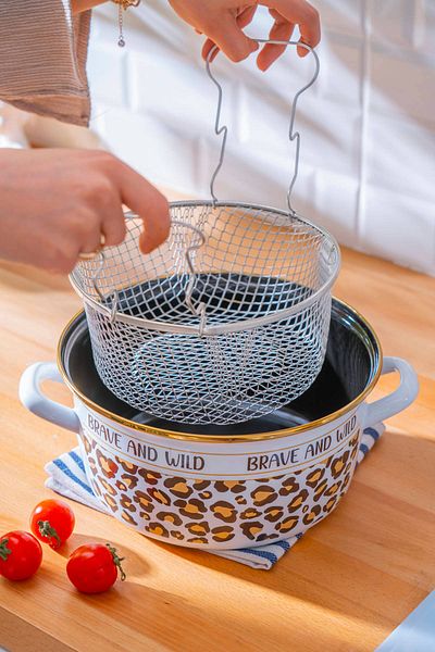 ACAR Qualita Nova Enamel Frying Pot - 22 cm