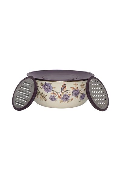 PR HOME Fiorella 5 Piece Mixing Bowl with Grater / Storage Container