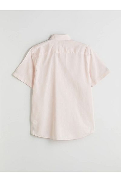 LC Waikiki Regular Fit Short Sleeve Linen Blended Men's Shirt