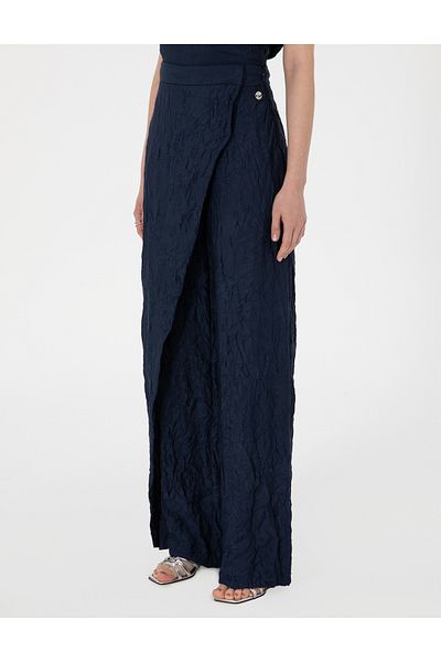Pierre Cardin Navy Blue Loose Fit Trousers 50301247-Vr033
