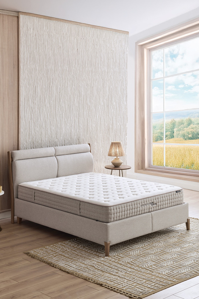 Yataş Ergonomic Air Yatak,Baza,Başlık 3'lü Set - Krem