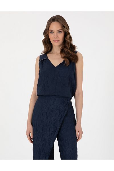 Pierre Cardin Navy Blue Regular Fit Blouse 50301151 -Vr033