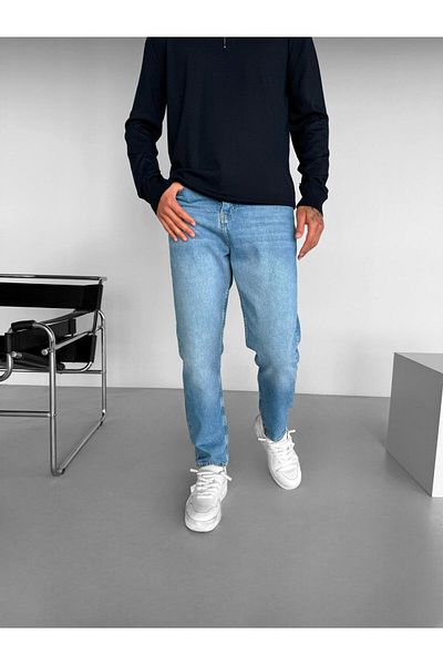 ablukaonline Ανδρικό τζιν παντελόνι Blue Boyfriend Fit