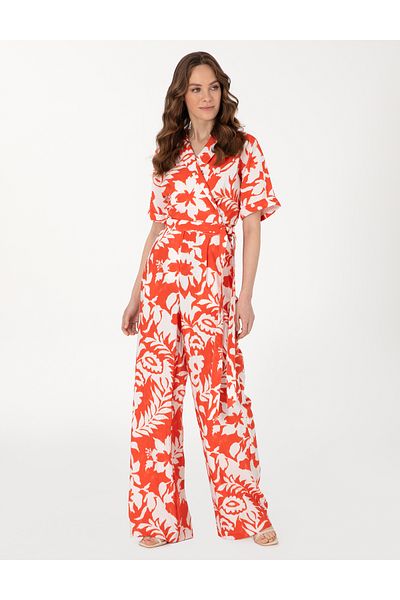 Pierre Cardin Red Woven Jumpsuit 50301184-Vr030