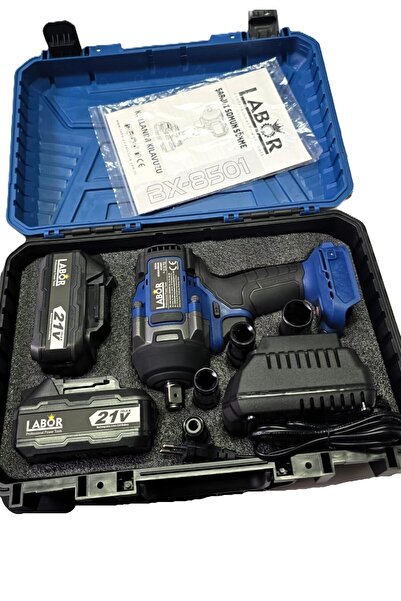 LABOR BX-8502 1/2" Darbeli Somun Sökme 21V 4.0 Ah Çift Akülü 550 Nm Çantalı