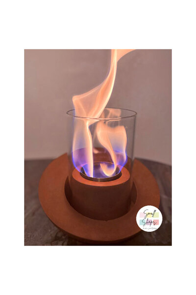 Small Shapes STİLL FLAME MASA ÜSTÜ ŞÖMİNE AREŞ ÇUKURU BACASIZ ŞÖMİNE 500 ML Y...