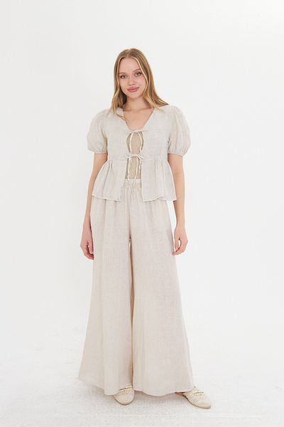 Ragazze Ventenni Linin Suit with Lace-Up Chest, Suitable for the Sea and Summer Season