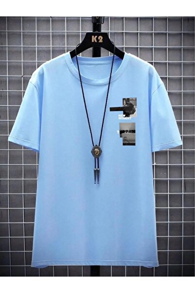Altamira Unisex Baby Blue Oversize New Moment με φαρδιά εφαρμογή Casual T-shirt