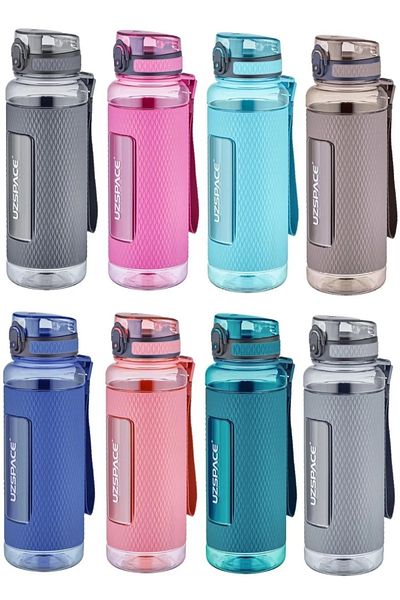Uzspace 1100ml Tritan Flask 5046 Glow Pink