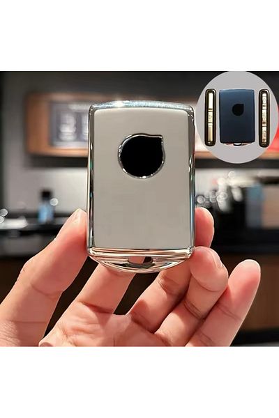 YıldızTuning Volvo Xc40 Xc90 Xc70 S60 S80 S90 C30 V70 V90 White-Silver Key Case Cover 2021-2025 Compatible