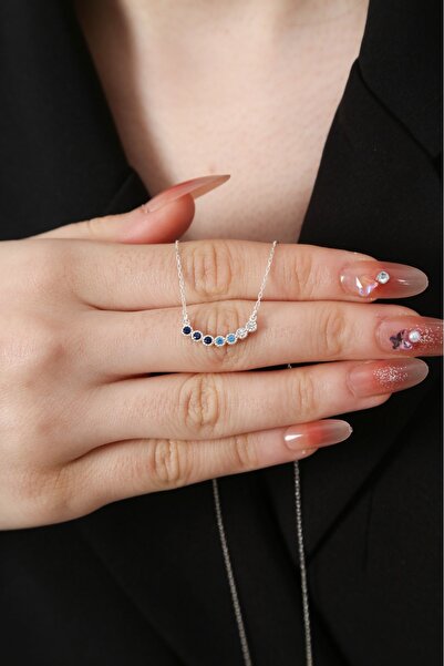 Sanem silver 7 Sıralı Gümüş Kolye, 925 ayar gümüş Kolye, mix Gümüş Kolye, min...