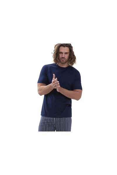 MEY Pyjama Kurz ’für Herren In Blau’