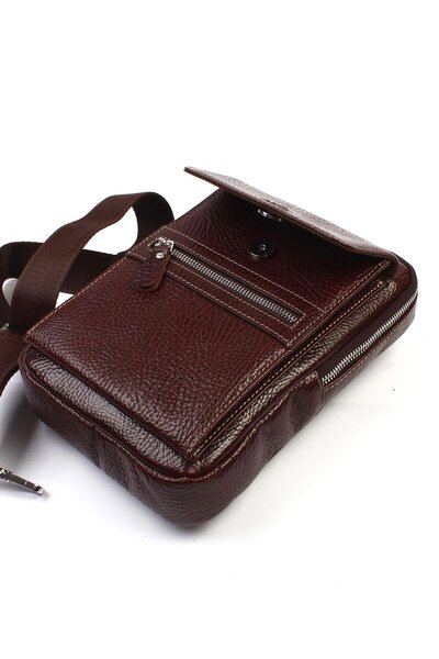 Aka Deri Brown Cross Leather Bag 205 61