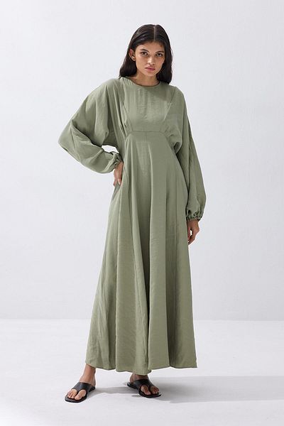Hooopstore Φόρεμα Caren Raglan με μανίκια χακί