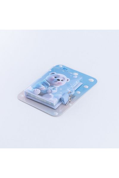 Bimotif Notepad with Lock, Mint Polar Bear
