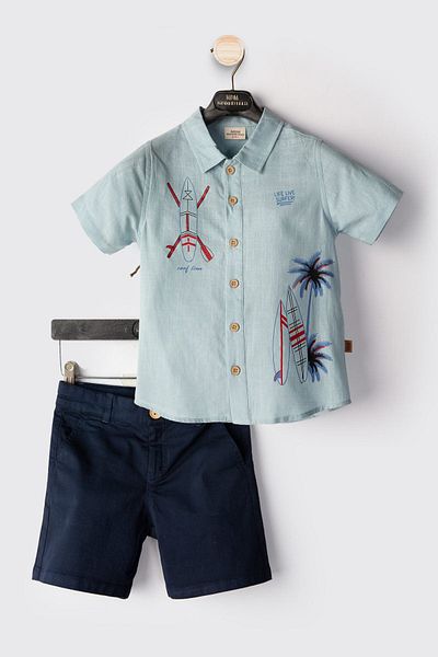 HAUSEkids 2-10 Years Surf Time Boy's Suit-Blue