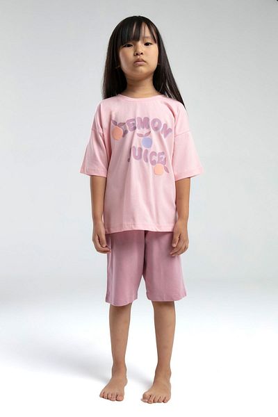 HAUSEkids 2-15 Years Old Lemon Juice Girl's Suit-Salmon