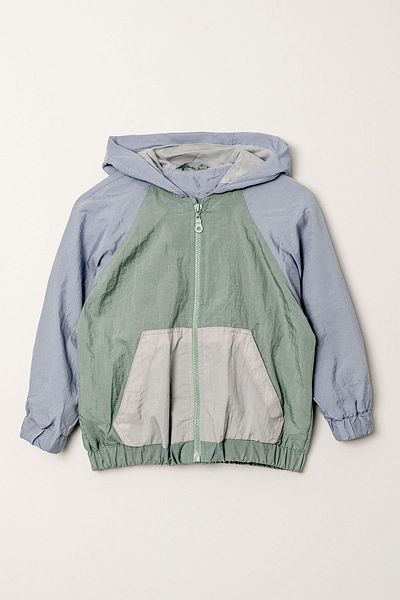 HAUSEkids 5-10 Years Cool Design Boy's Water Repellent Raincoat -Modern Green-