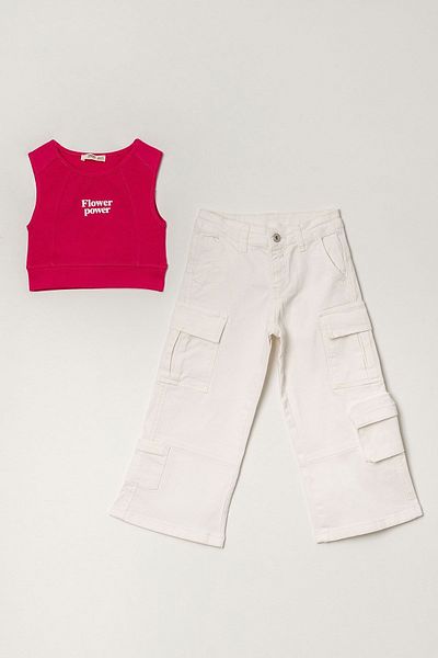 HAUSEkids 3-8 Years Los Angeles Girl's Pant Suit-Fuchsia