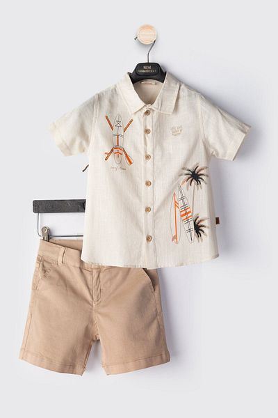 HAUSEkids 2-10 Years Surf Time Boy's Suit-Latte
