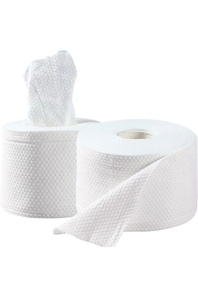 LA PERLA TECH منشفة تنظيف الوجه القطنية الاحترافية للاستخدام المزدوج من القطن الخالص، 2 لفة / 120 قطعة