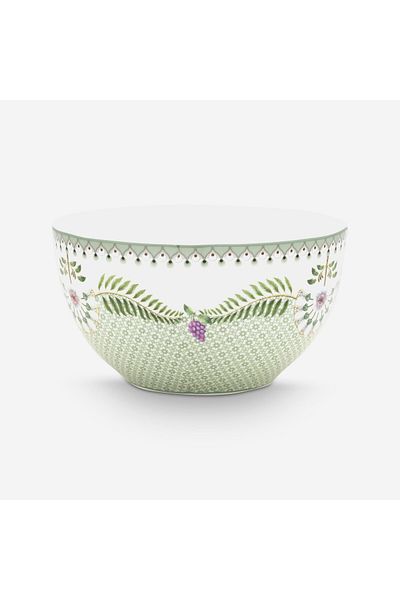 Pip Studio Lily & Lotus Green Porcelain Bowl 15 cm