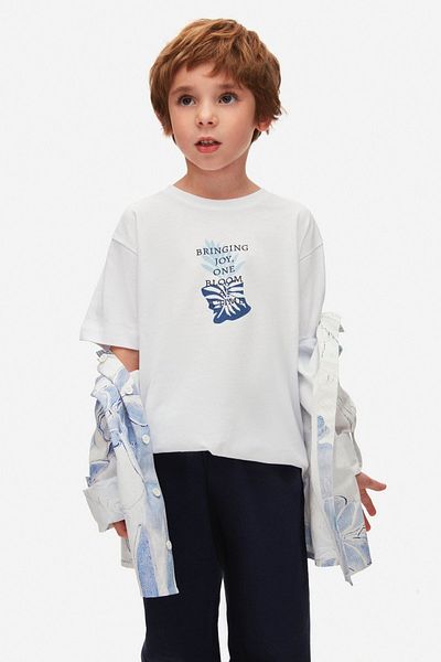 HAUSEkids 4-8 Years Floral Alaso Boy's 3-Piece Suit-Blue