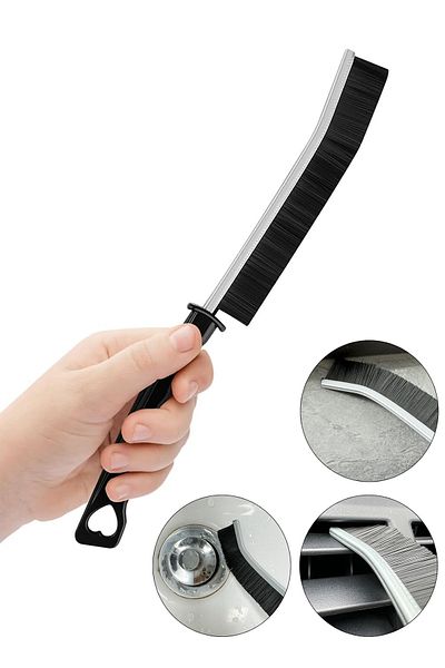 Soillium 2 Pieces Fine Tip Joint Cleaning Brush - Multi-Purpose Car Bathroom Kitchen Sink Inter-Dirty Cleaner