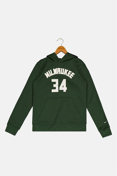 Nike X Nba Kids Boy Sportswear Fit Outdoor Hooded Sweatshirt, Green