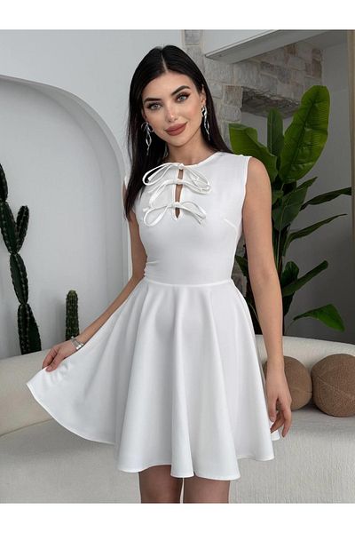 modaserdem Rochie clasică cu fundă de damă