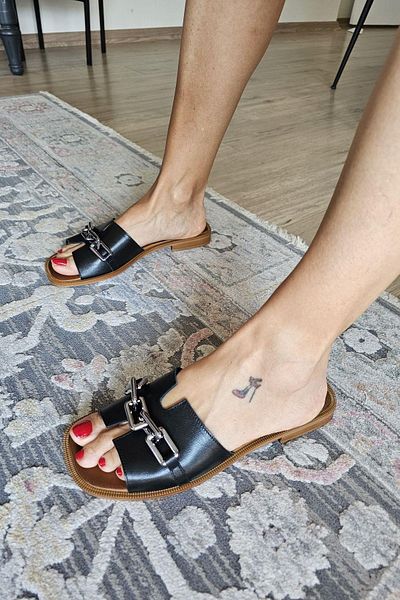 Topukla Footwear 100 43 شبشب نسائي بكعب 1 سم مع إكسسوارات