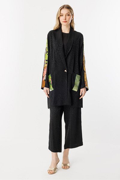 Ghisa Jacquard Fabric Mixed Set Black