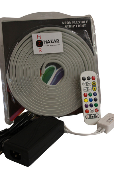 Hazar Led 12 Volt 6X12MM RGB Pixel Neon Şerit Led Set Tuya Destekli Uzaktan Kumandalı WS2811 Magic Neon 5M