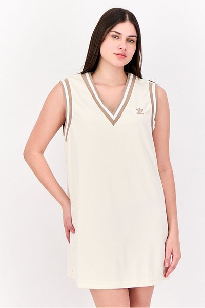 adidas Women Sportswear Fit Sleeveless Outdoor Dress, Beige
