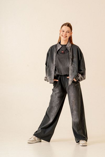 HAUSEkids 9-15 Years Premium Colorce Paris Girl's Suit-Anthracite