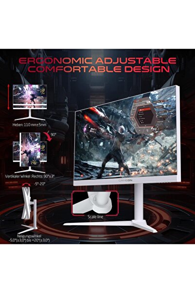 GAMEON GOAP24FHD380IPS 24 Inch Flat Gaming Monitor, FHD 1080p, IPS Panel, 380Hz OC, 0.5ms, HDMI 2.1 White